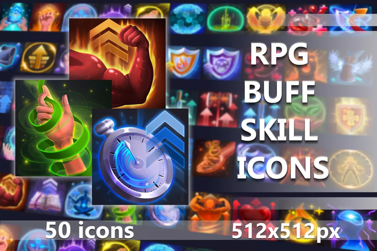 3700 Fantasy RPG Icons Pack📱 - изображение 4